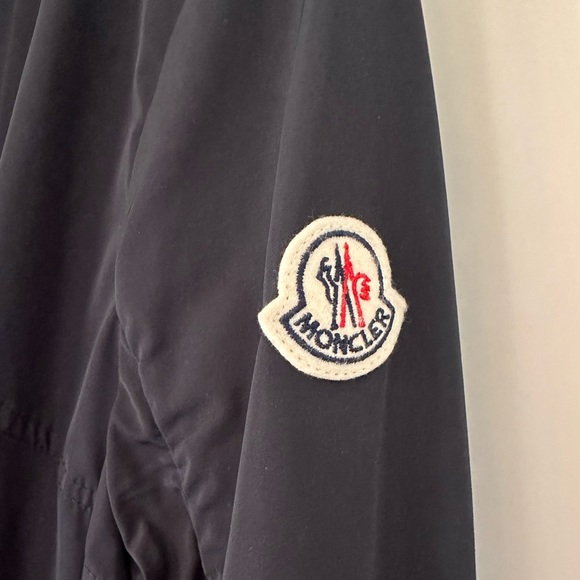 Moncler Navy Ocre Jacket Short Parka Size 1 - Picture 5 of 13